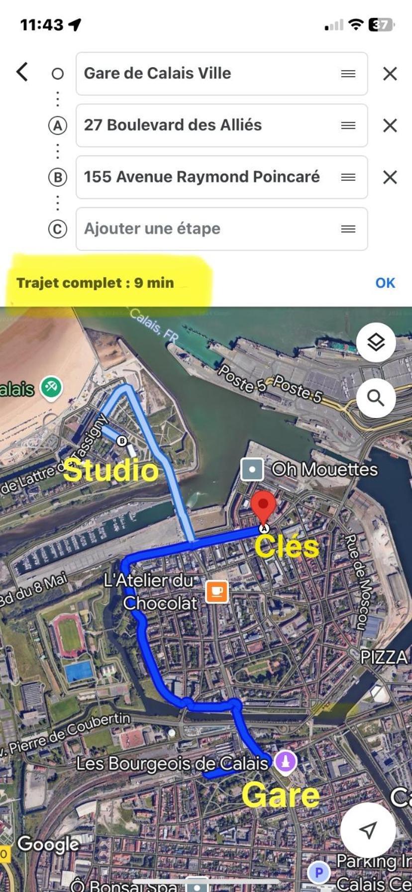 Studio Horizon Bleu, Vue Mer Calais Exterior foto